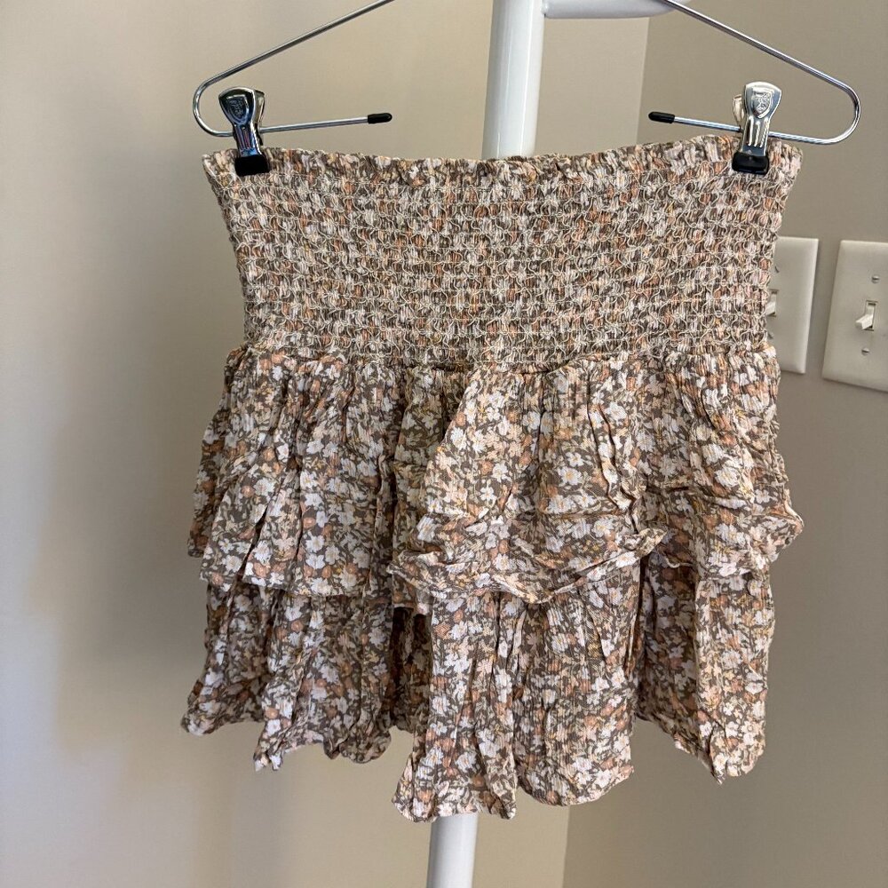 Forever 21 Floral Ruffle Skirt